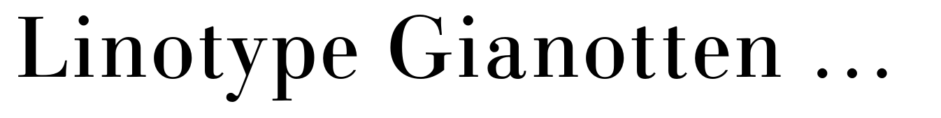 Linotype Gianotten Pro Regular